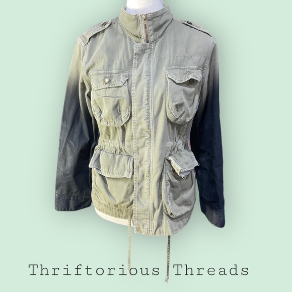 Current/Elliott The Lone Soldier Jacket w/ Ombre Coated Sleeves - Picture 6 of 14